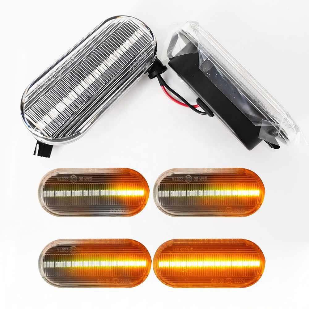 12V Waterproof Clear Lens LED Dynamic Turn signal Lamp Car Side Marker Lights for VW Bora Golf 3 4 for Ford Focus MK2