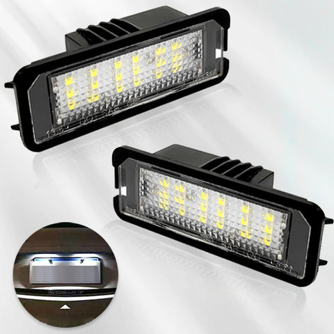 18SMD LED License Plate Light for Golf 6 VI 5 V GTI MK4 MK5 MK6 Eos Lupo Scirocco Seat Leon Altea OEM Replacement Bulb