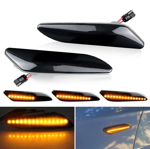 2 Pcs Dynamic LED Side Marker Lights Car Turn Signal Repeater Lamp for Alfa Romeo 47typ 156typ 156 Sportwagon Typ for Lancia