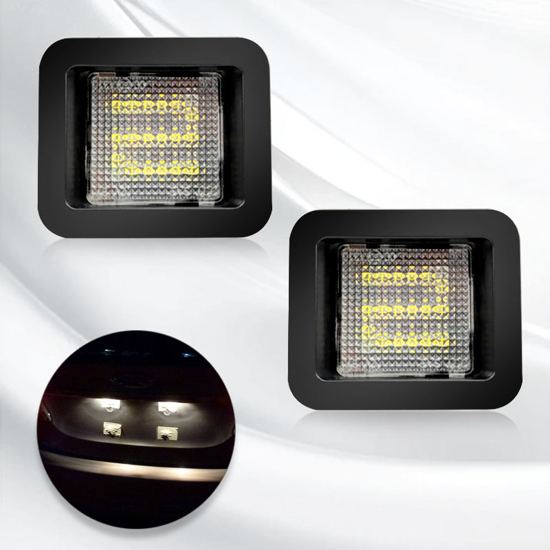 2 Pcs Error Free LED License Plate Light for Ford F150 F-150 Raptor 2015 - 2018 Car Number Plate Lamp Clear Lens White 6000K