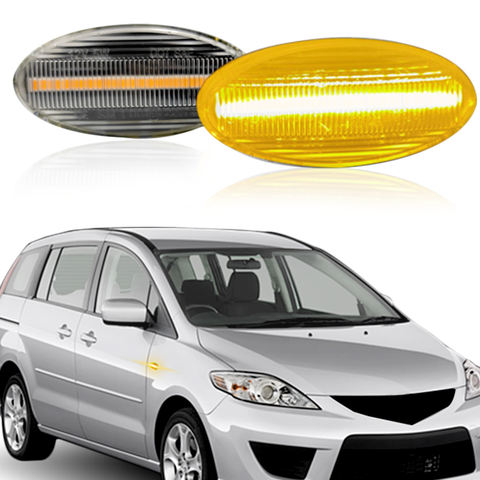2 Pieces LED Dynamic Turn Signal Side Marker Light Sequential Blinker Light for Mazda 2 for Mazda 3 5 6 BT-50 MPV