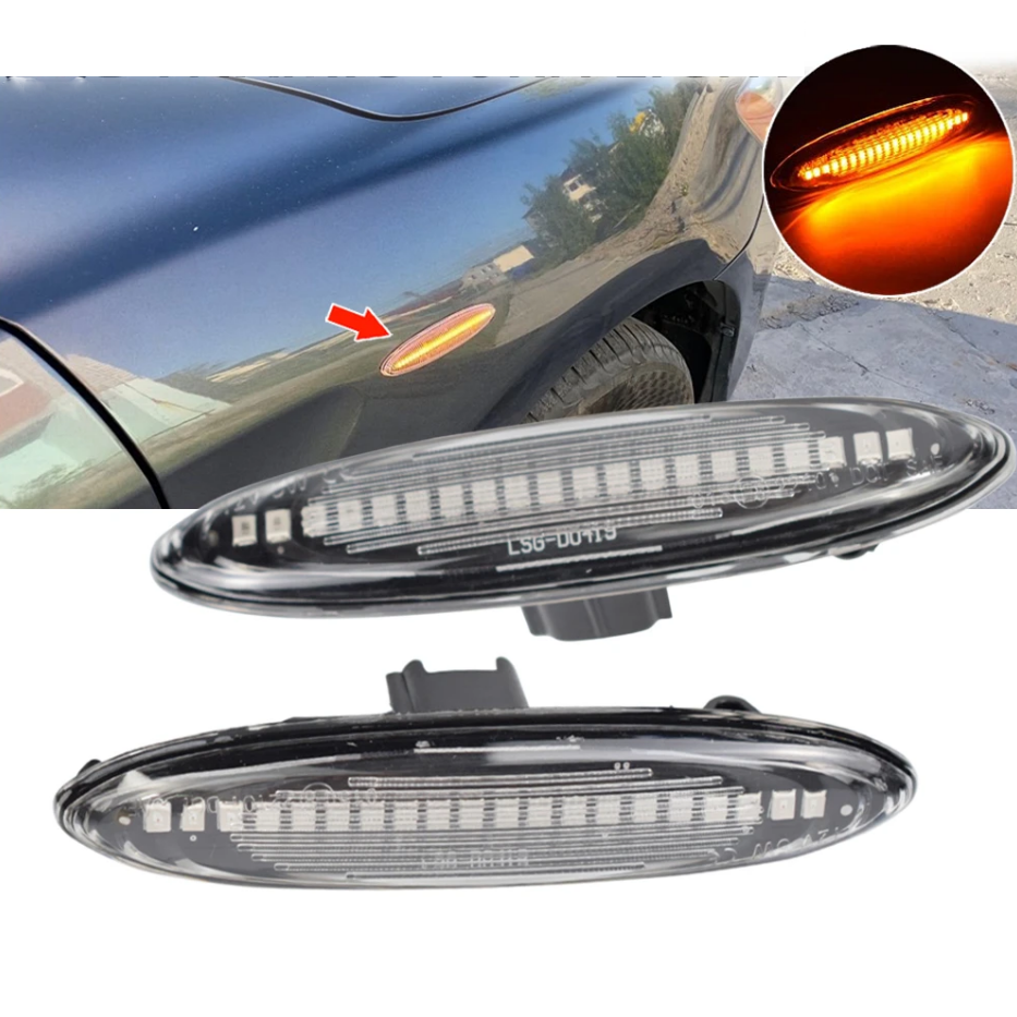 2PCS Led Dynamic Side Marker Turn Signal Light for Lexus IS250 IS350 SC430 Toyota MARK X REIZ CROWN UZZ40 Highlander Camry 40