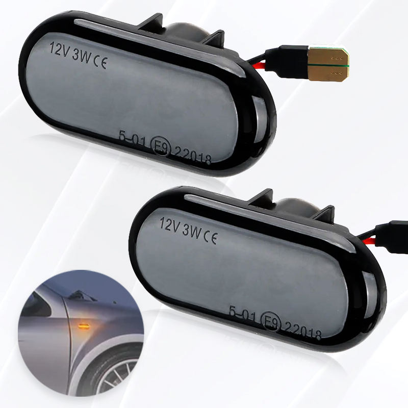 2Pcs Car LED Dynamic Flowing Side Marker Lights Turn Signal Light for Opel Combi Kasten Kipper J7 F7 Led Lamp