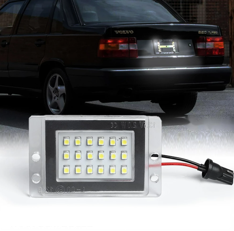 2pcs Car Rear White LED License Plate Light Number Lamp for Volvo 850 855 V70 V70XC 1991-2000