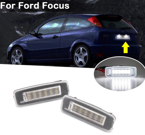 2pcs LED License Plate Light Number Lamp for Ford Focus MK1 1998-2005 License Plate Light Assembly