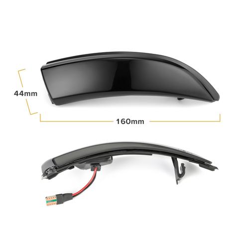 2pcs LED Turn Signal Light Dynamic Flowing Side Wing Rearview Mirror Indicator for Ford Fiesta Mk7 for Ford B-Max