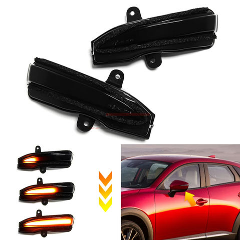 2pcs Led Dynamic Side Mirror Indicator Turn Signal Light Lamp for Mazda CX-3 2016-2018 CX-4 CX-5