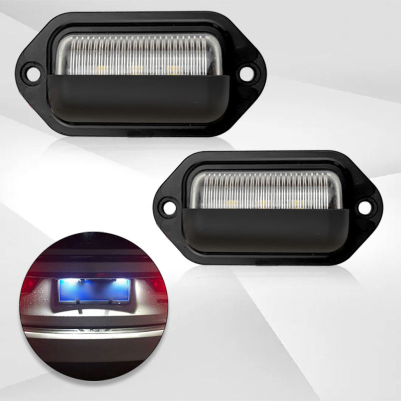 2pcs Universal 12V-24V LED License Plate Tail Light Interior Courtesy Side Marker Lamp for Truck SUV Trailer Van RV Boats Buses