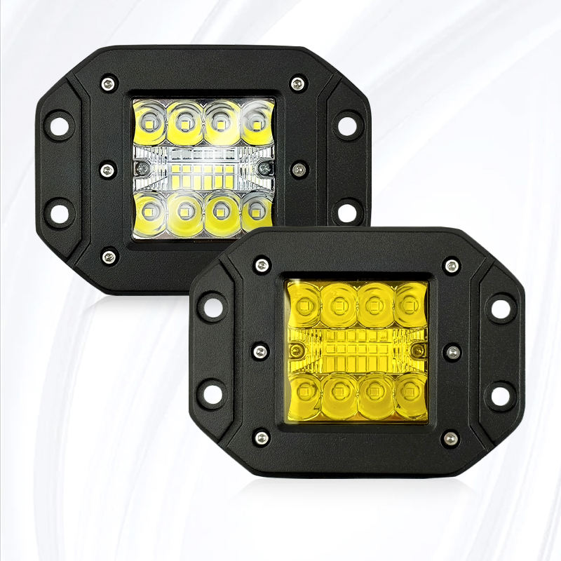 5 Inches Spot Flood LED Work Light Car Truck Off-Road Lamp Flush Mount Bumper IP68 Waterproof LED Flush Mount Lights