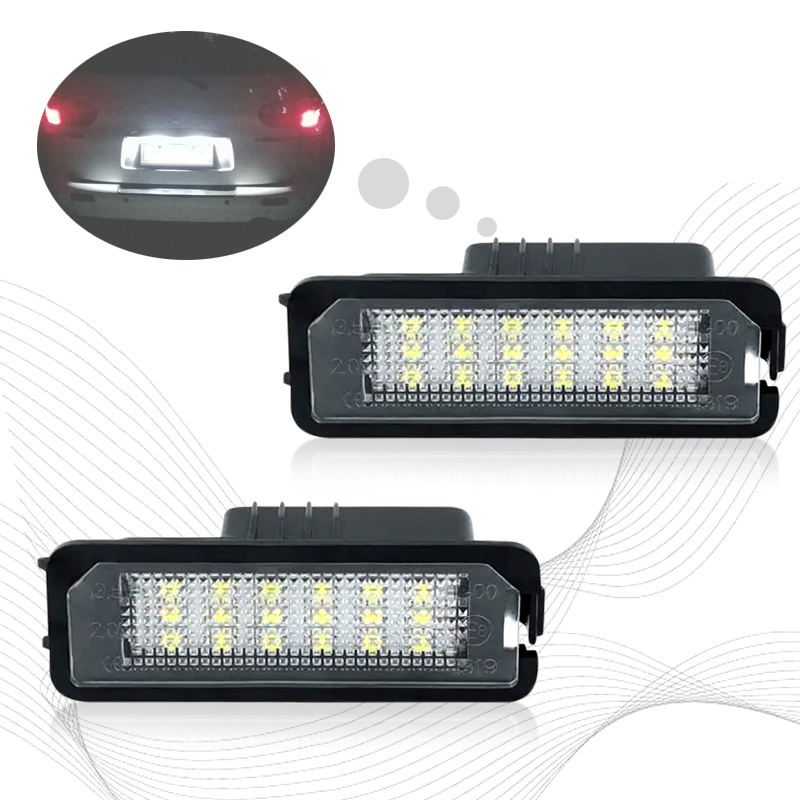 6000K White Error Free LED License Number Plate Lights for VW Golf MK4 MK5 MK6 Passat Polo CC Eos Seat Skoda Car Accessories