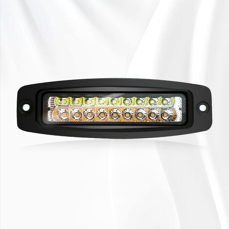 7 Inch 18W Flush Mount LED Work Light Bar 12V White Yellow Reverse Turn Signal Fog Lamp for Auto ATV 4X4 Road Truck New