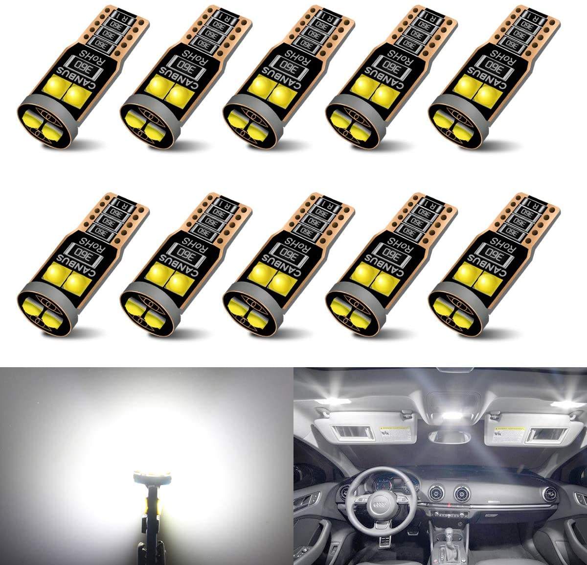 Accessories Auto Super Canbus W5W Error Free T15 906 922 W16W Bulbs Led 194 501 Auto Led Bulb 168 T10 Canbus Led Light for Car
