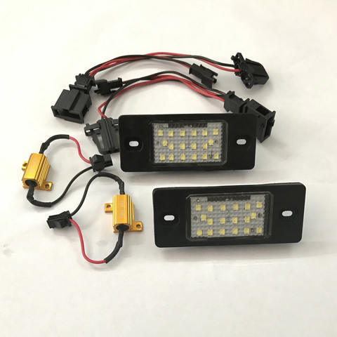Auto Spare Canbus Parts 18SMD LED License Plate Light Lamp for PORSCHE for VW Touareg