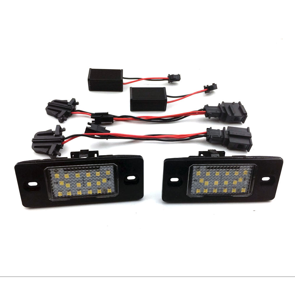 Auto Spare Parts for PORSCHE 12V LED License Plate Light Lamp for Touareg Bora Golf 4 5 Passat Tiguan