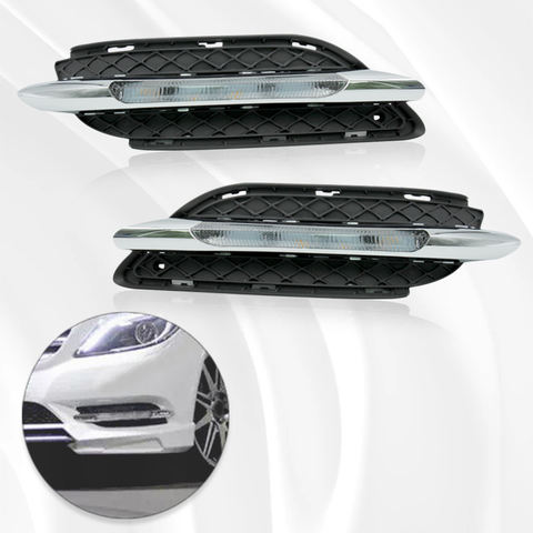 CAR LED Daytime Running Light DRL with Yellow Light Fog Lamp for Mercedes-Benz W246 B180 B200 2011 2012 2013 2014