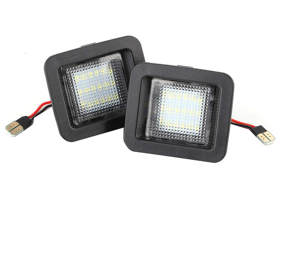 Car Hight Power LED License Plate Light Bulb 2Pcs Rear Number Plate Lamp Assembly Replacement for Ford F150 F-150 Raptor