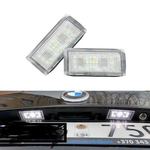 Car License Plate Light for BMW Error Free 1.5W 24SMD Led  License  Lights Fit BMW E66 4D