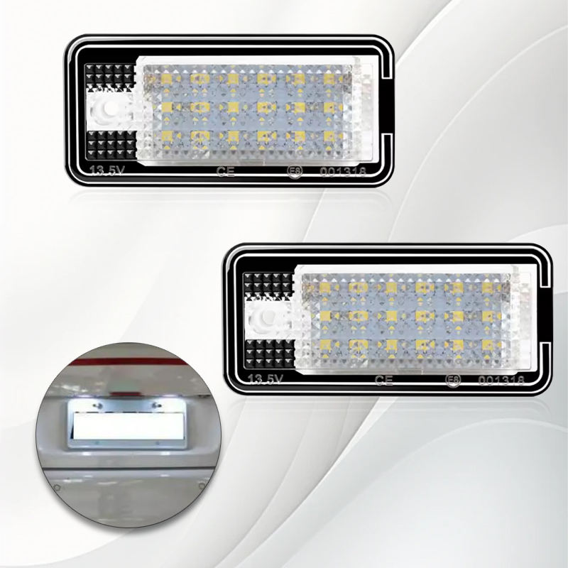 Error Free 18SMD LED Tail Number License Plate Light for AUDI A3 S3 A6 C6 A4 B6 Q7  RS4 RS6 LED Number Plate Lamps