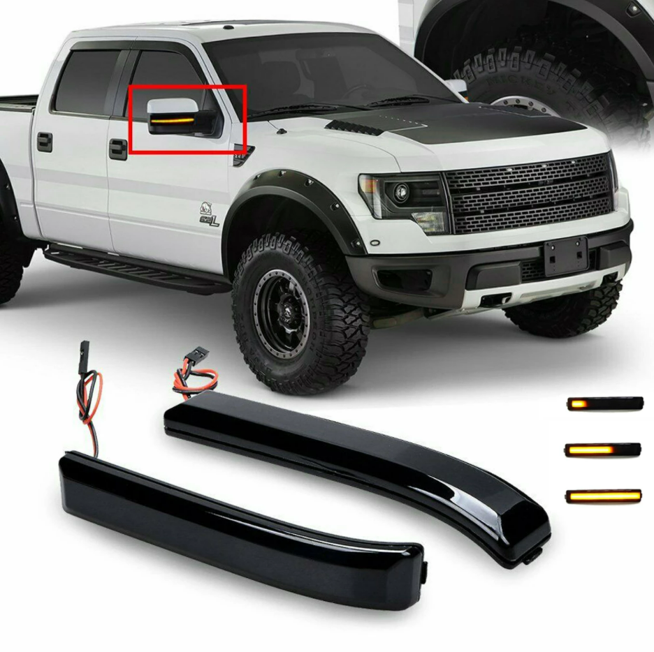 Factory Supply LED Dynamic Turn Signal Blinker Sequential Side Rearview Mirror Indicator Light for Ford F150 Raptor