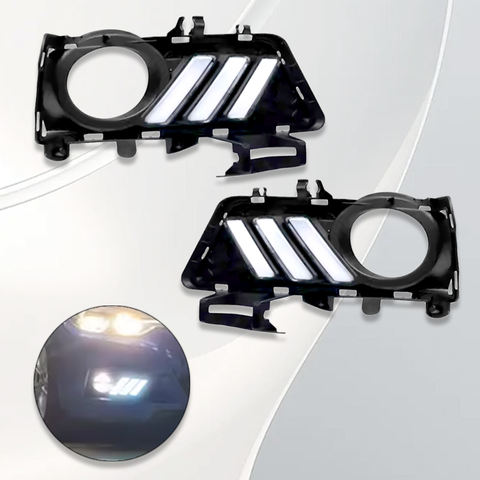 Fit for BMW F30 F35 3 Series 2013-2020 Led Sequential Led Daytime Running Light Fog Light with Running Yellow Turn signal Drl