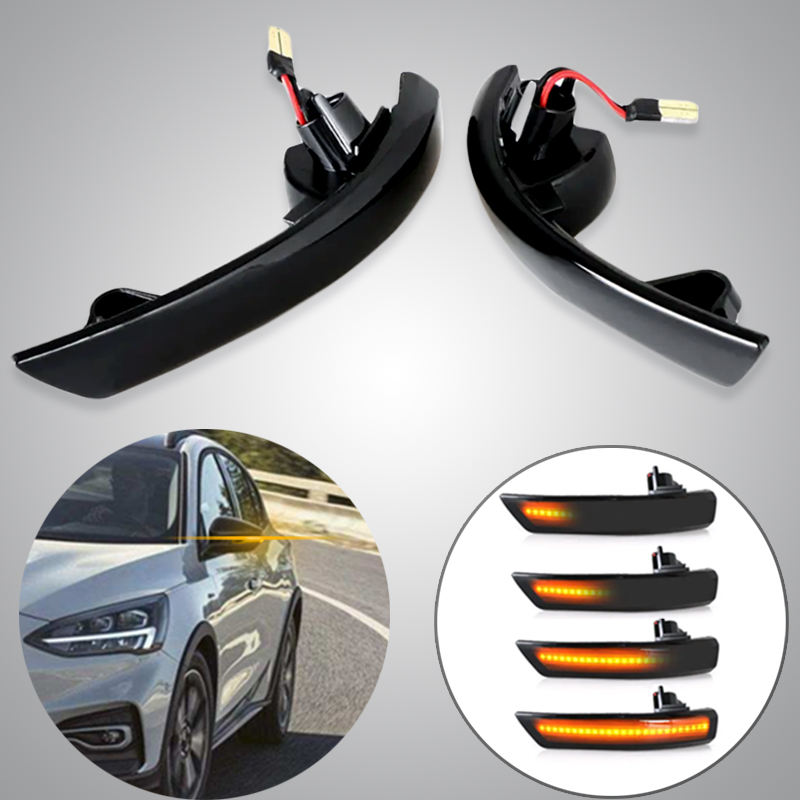 For Ford Focus Mondeo Mk4 Focus Mk2 Mk3 Side Rear View Mirror LED Turn Signal Light Indicator Blink Lamp