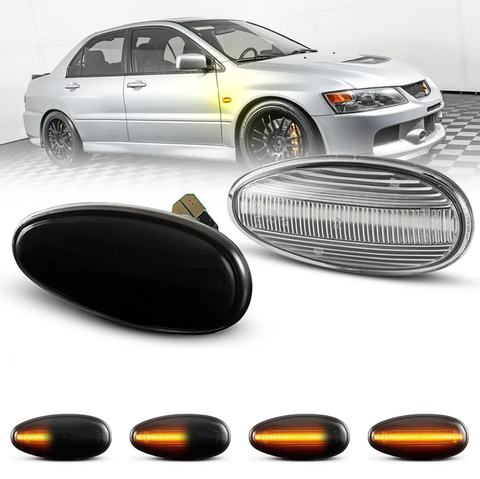 For Mitsubishi Outlander Lancer Freeca Pajero Galant Magna Airtrek Led Dynamic Side Marker Turn Signal Light