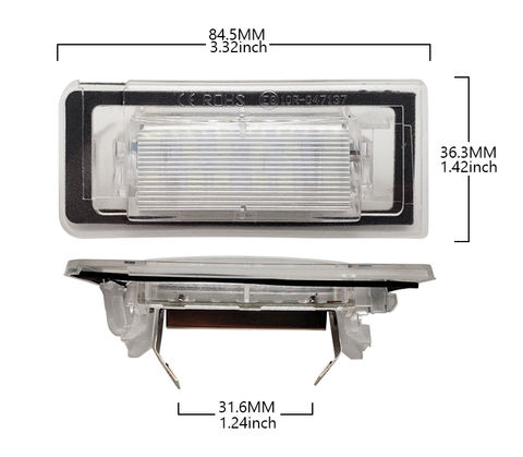 High Power White Canbus LED License Number Plate Lights for AUDI TT MK1 8N/TT Roadster 8N9/TT Coupe 8N3