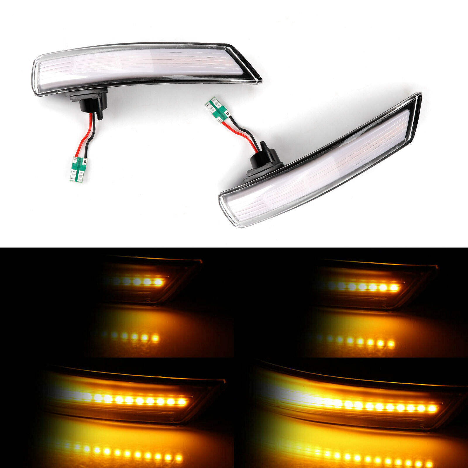Hight Quality Car Parts Side Mirror With Dynamic Led Turn Signal Light for Ford Focus Mk2 Mk3 for Mondeo Mk4 Mirror Side Lamp