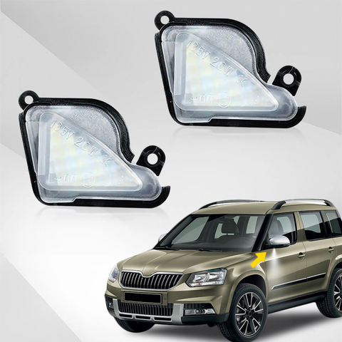 Hight Quality LED Side Under Mirror Puddle Lights Lamp for Skoda Superb MK2 Octavia MK2  MK3