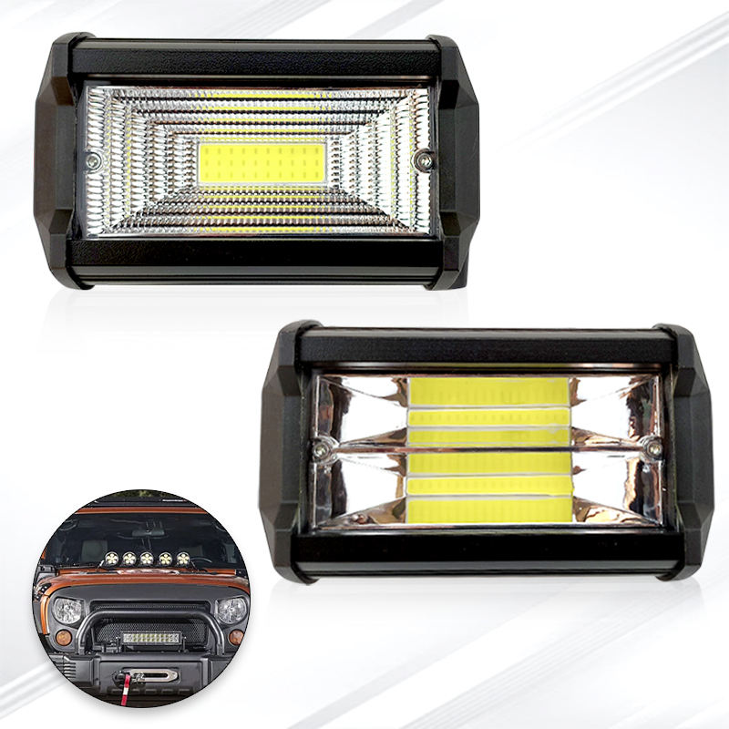 Hot Sell Led Tractor Working Lights 72W Work Lamp Offroad Auto square 9-36v Led Working Light COB