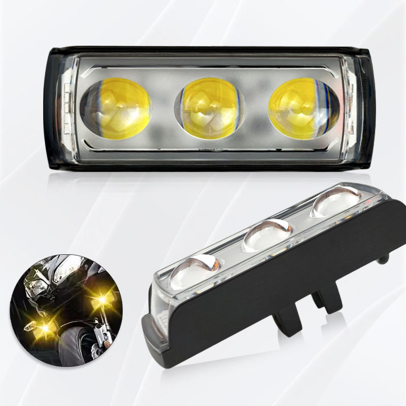 Hot Selling Led Motorcycle Spotlight 20W Multiple Color Flash High Power Waterproof Motorbike Driving Warning Lights