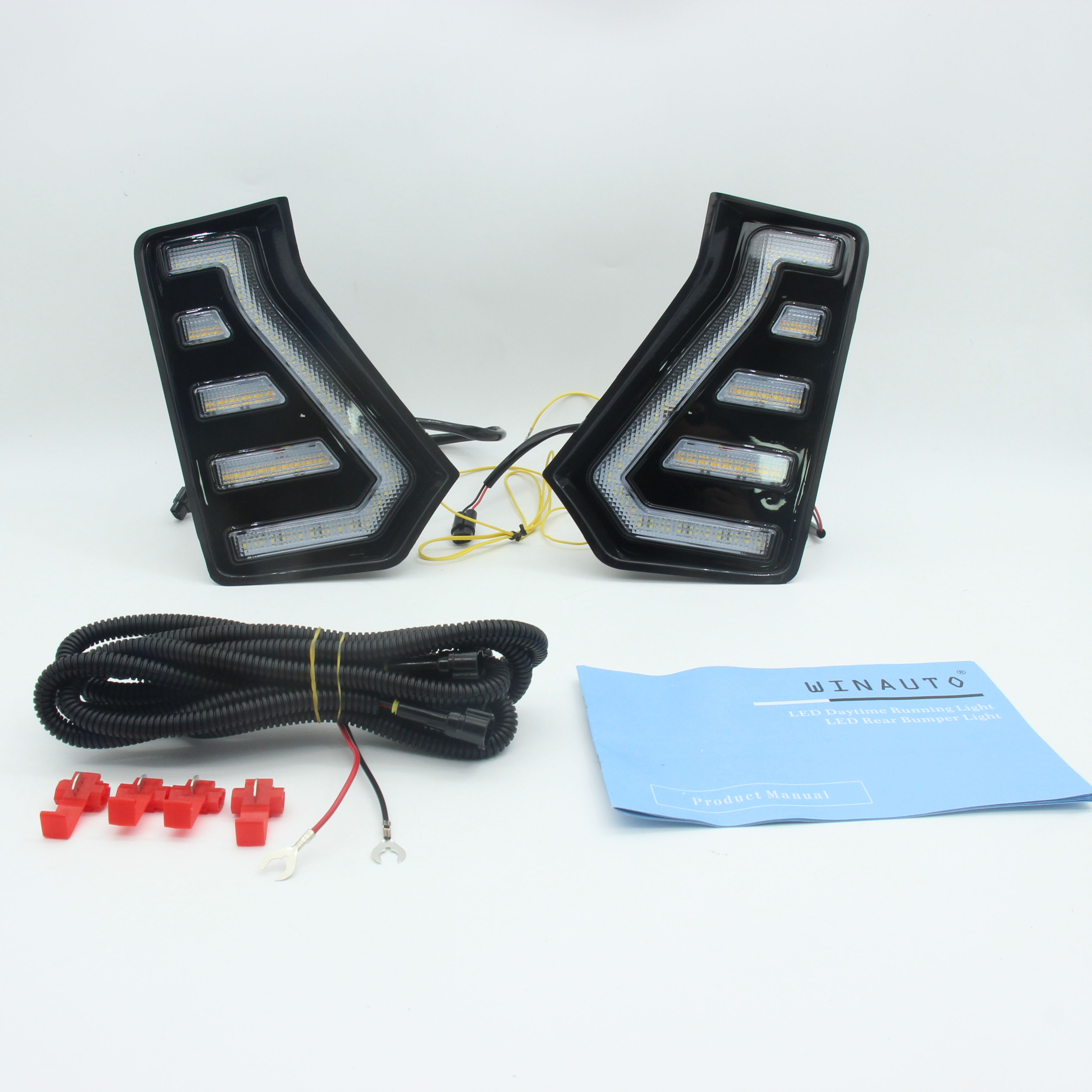 LED Daytime Running Light for Toyota Tacoma 2024 with Fog Light Yellow Turn Signal Indicator Light LED DRL