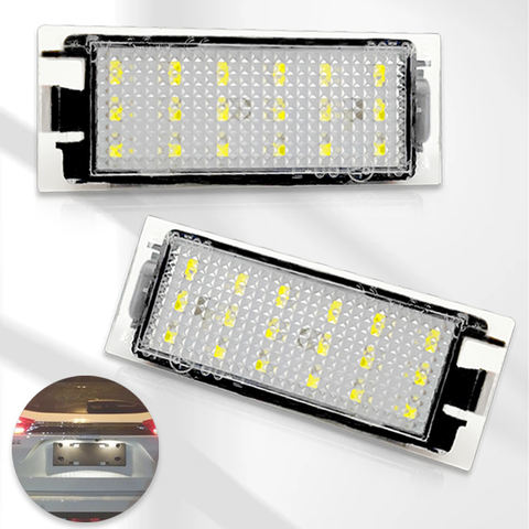 LED for Renault Trafic MK3 Twingo MK2 MK3 Twizy Wind E4M Number License Plate Lights