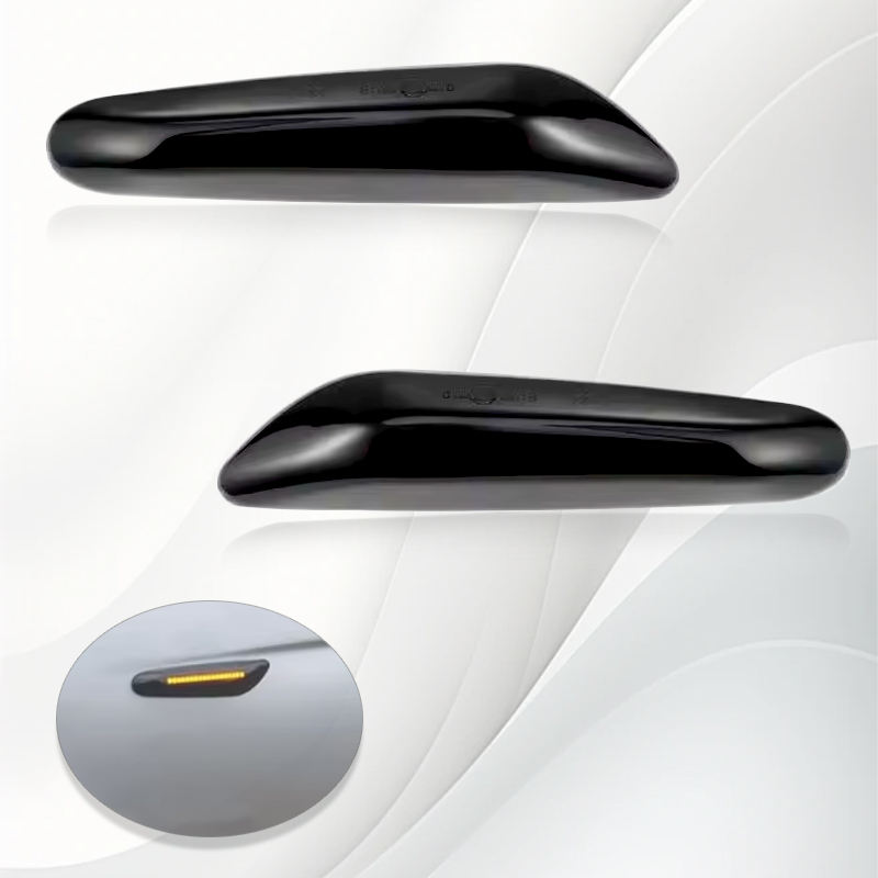 Smoked Lens Dynamic Flowing LED Side Marker Turn Signal Light for BMW E90 E91 E46 E60 E61 E81 E82 E83 E84