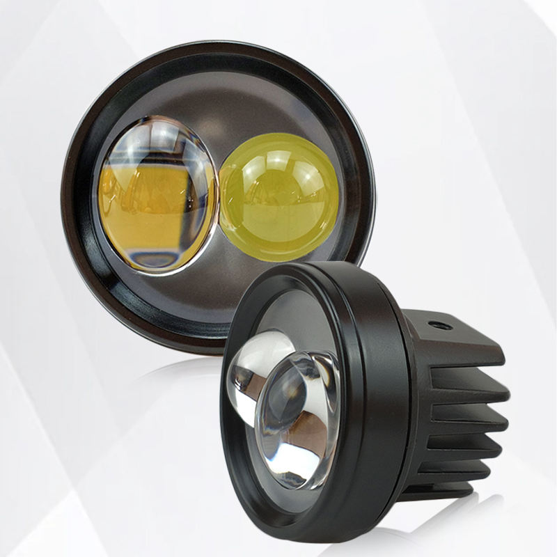 Square Round 30W LED Work Light Lens Angel Eyes DRL Fog Lamp for 4x4 Off-Road Truck ATV Motorcycle for the Harley Wrangler
