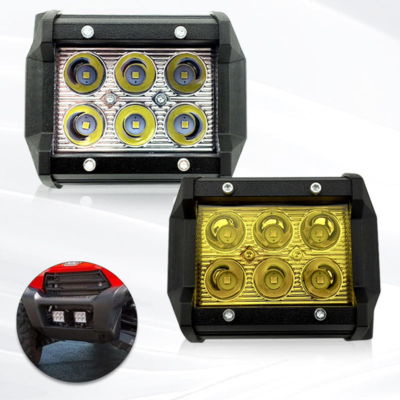 Super Bright 18W DRL LED Work Light Led Driving Light Cars Front Fog Lamp Bumper Lamp for Cars for Trucks Motorcycle Offroad 4x4