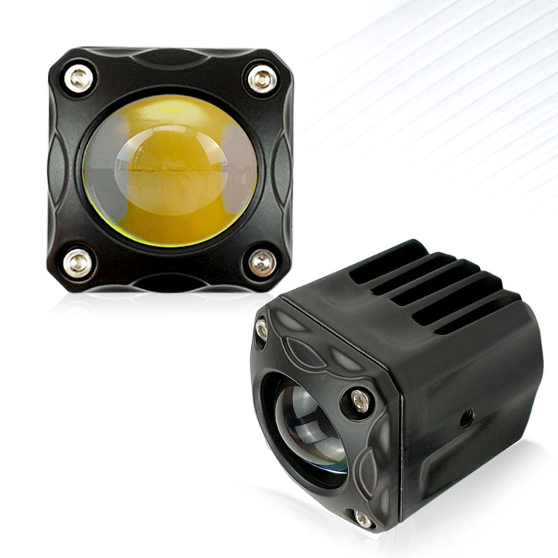 Super Bright Led Fog driving Lights Spotlight Dual Color White Yellow 30W Led Work Lights for Motorcycle Universal Offroad