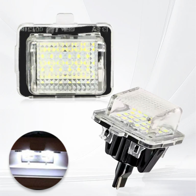 Top Class Quality 2pcs LED License Plate Light for BENZ W204 (5D) W207 W212 W216 W221  18 LEDs Car Lights Car Accessories