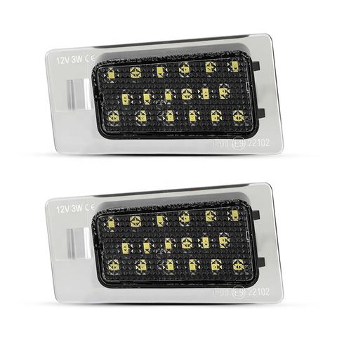 12V 2pcs White LED Tail Number License Plate Lights Replacement for Hyundai Elantra Kia KX3 Sportage R Tag Light