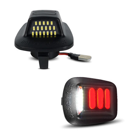 2PCS  Error Free LED License Plate Lamp Light for Dodge Dakota Mitsubishi Raider Number Plate Light