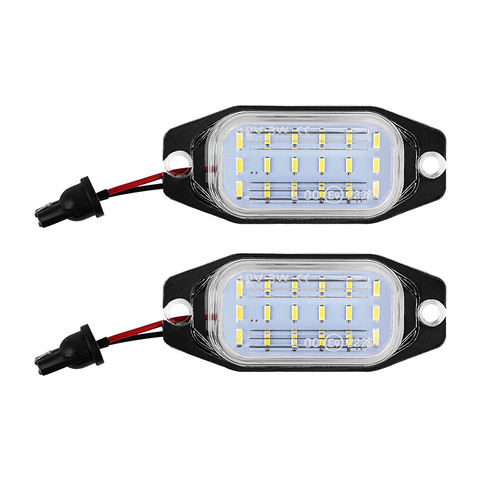 2PCS Super Bright Non-Polarity LED License Plate Light for Toyota Purado Auto Parts
