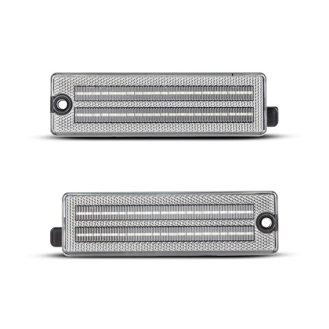 2pcs 12V Clear LED Side Marker Lights for Pontiac Firebird 1998-2002 Amber Front Bumper Parking Lamps