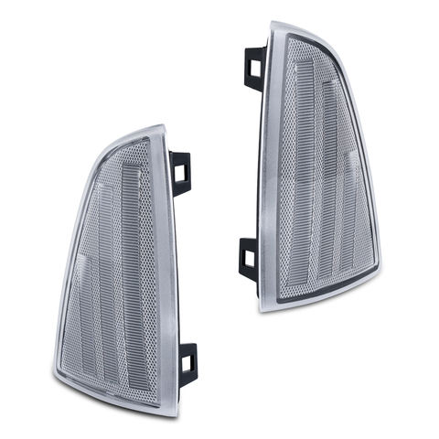 2pcs Clear Front LED Corner Light Side Marker Light Assembly for Chevy Blazer S10 Jimmy S15 1995-1997 S10/S15/Sonoma 1994-1997
