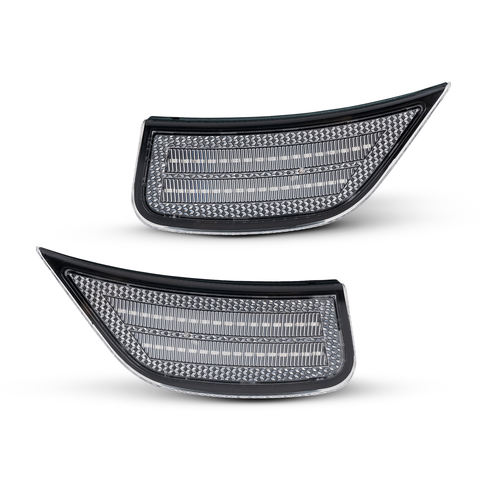 2pcs Clear Front Led Bumper Side Marker Lights for 2021 GMC Yukon Chevrolet Tahoe Suburban Cadillac Escalade Amber Led Lamp