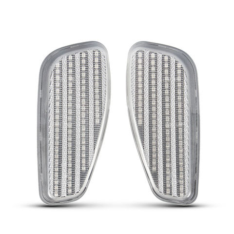 2pcs Clear LED Front Bumper Side Marker Lights for Jeep Renegade 2015-2017 Amber LED Fender Sidemarkers