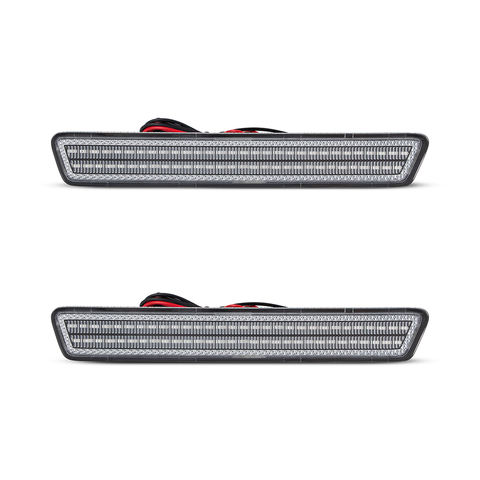 2pcs Clear Rear Fender Side Marker Lights for 1999-2004 Ford Mustang Side Bumper Marker Lamps Red Parking Light