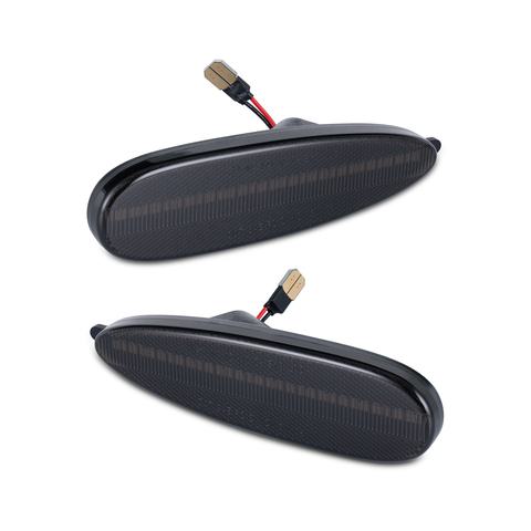 2pcs LED Side Marker Lights for Pontiac GTO 2004-2006 Front Bumper Marker Amber Parking Lamps Smoked Lens