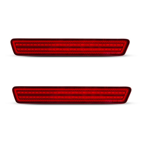 2pcs Red Led Side Marker Lights for 1999-2004 Ford Mustang Rear Fender Marker Reflectors Lamps XR3Z-15A449-AA