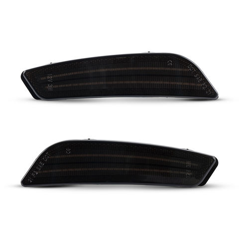 2pcs Smoked Amber LED Front Bumper Side Marker Lights for 2003-2007 Cadillac CTS & CTS V Front Sidemarker Lamps