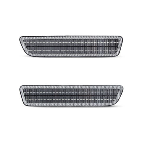 2pcs for 2005 2006 2007 2008 2009 Ford Mustang Rear Bumper Side Marker Lights Clear Lens Red LED 4R3Z15A201BA 4R3Z15A201AA